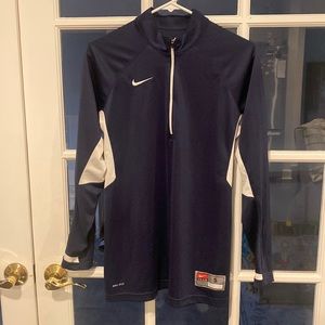 Nike Dri fit half zip Blue Mens size small